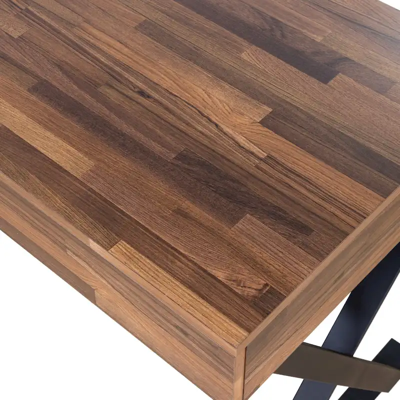 Vae Industrial Black 59-inch Metal Computer Desk with USB by Furniture of America