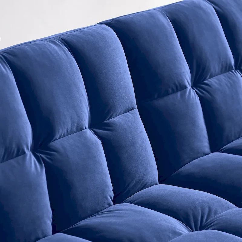 79.52W Modern Velvet Convertible Sofa