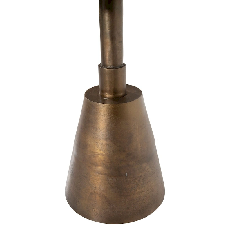 Blake 34-inch Round Aluminum Oil Brass Finished Pedestal Base BistroTable