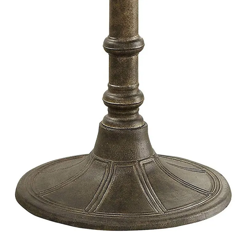 Round Transitional MDF and Metal Bistro Dining Table - 30 H x 30 W x 30 L Inches