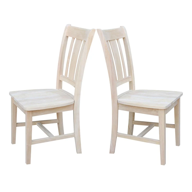 International Concepts Solid Wood San Remo Splatback Chairs, Set of 2