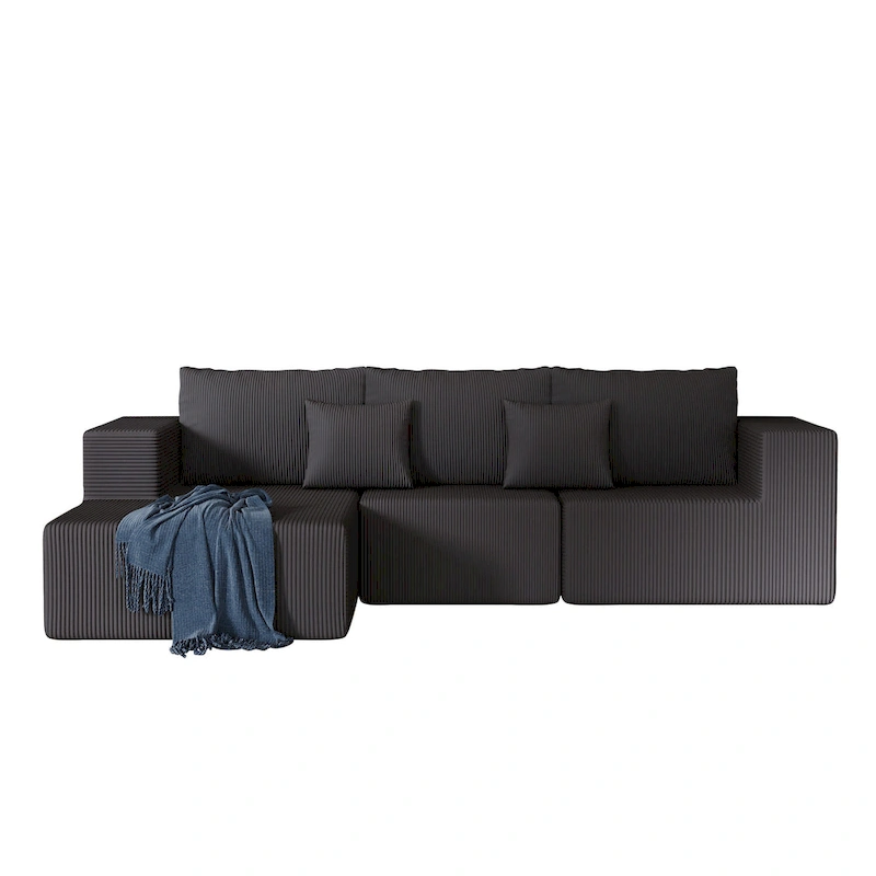 108.3Inch Modular L Shaped Sectional Sofa Couch with Chaise Lounge