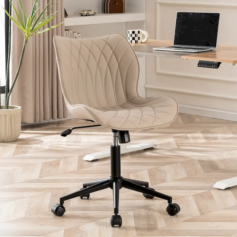 Swivel Armless Desk Chair Office Chairs Makeup Vanity Chair