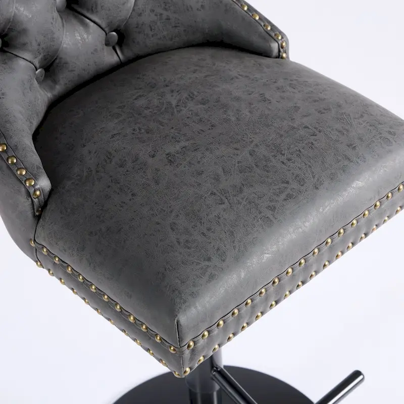 Modern Upholstered Adjusatble Thick Swivel Counter Barstools