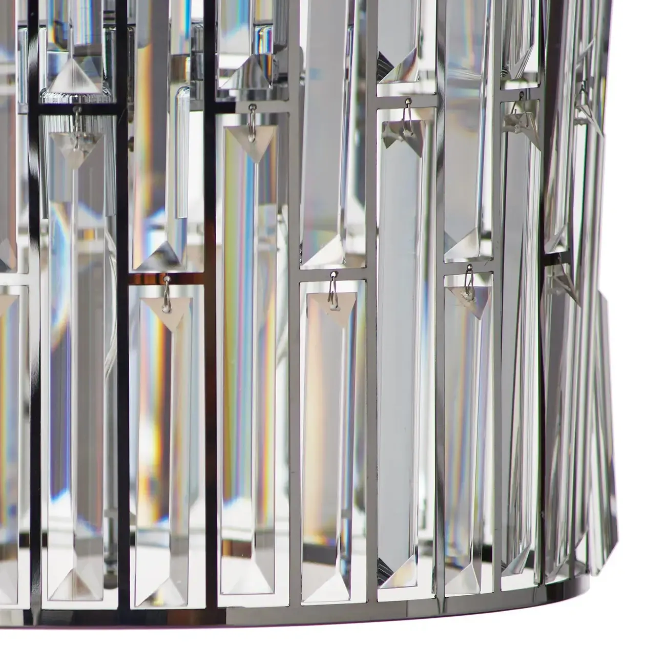 Modern Drum Crystal Glass Pendant Light