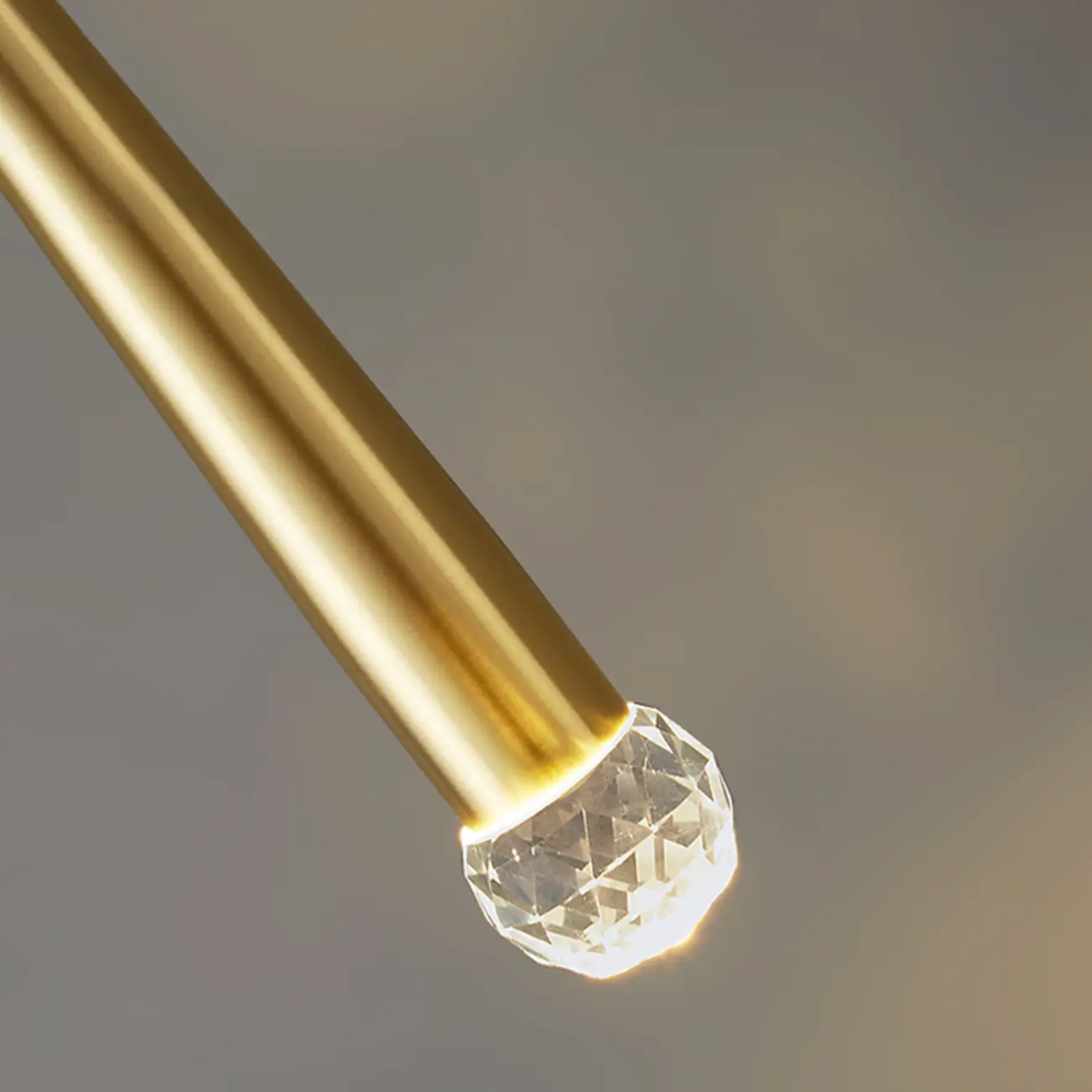 Elegant Gold Cylinder LED Wall Sconce with Crystal Deco