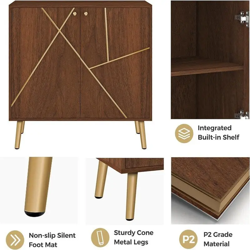 Modern Buffet Cabinet - 15.7D x 31.1W x 31.5H