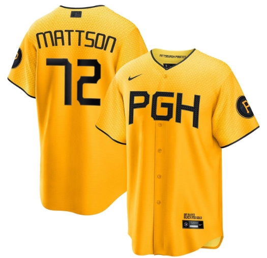 Isaac Mattson Pittsburgh Pirates City Connect Jersey