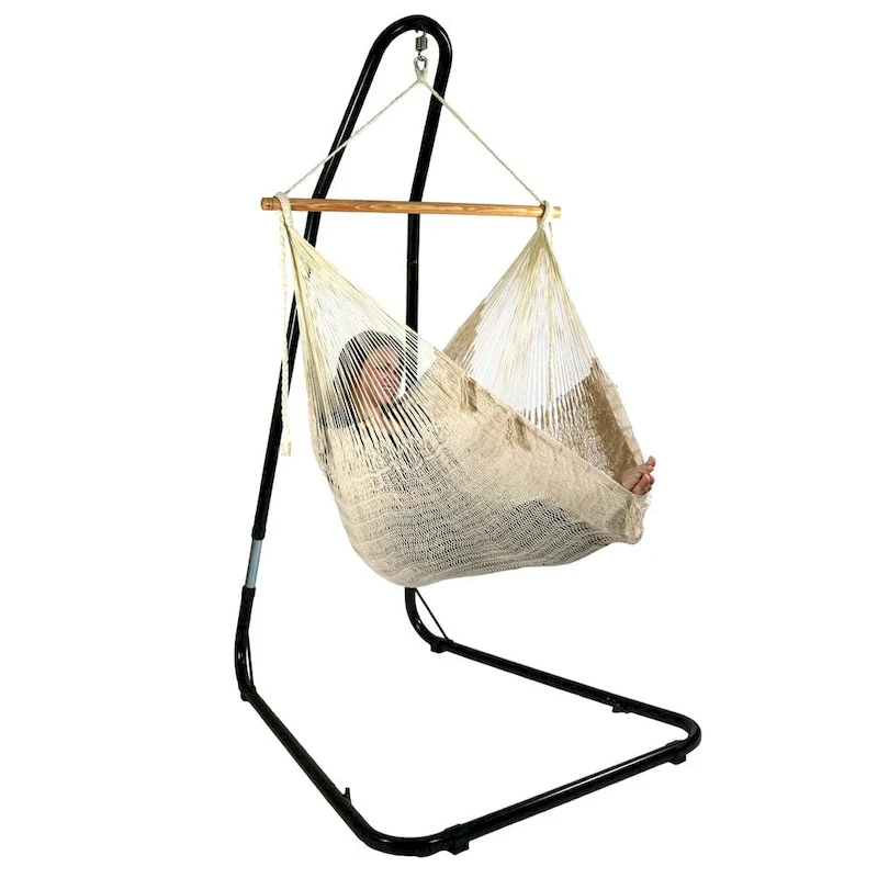 Sunnydaze Mayan Hammock Chair with Wood Spreader Bar & Hammock Stand