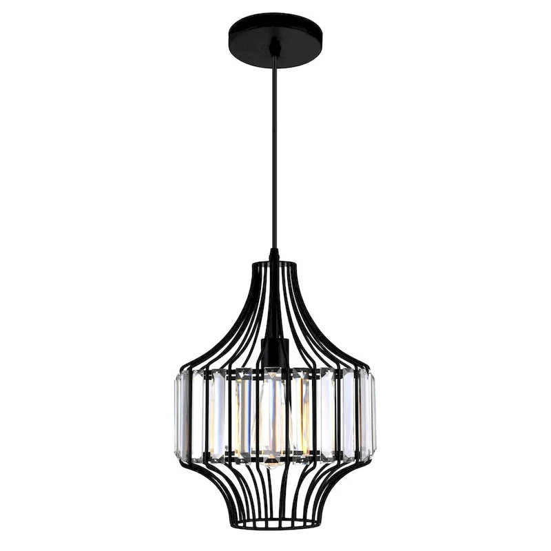 Alethia 1 Light Down Pendant With Black Finish