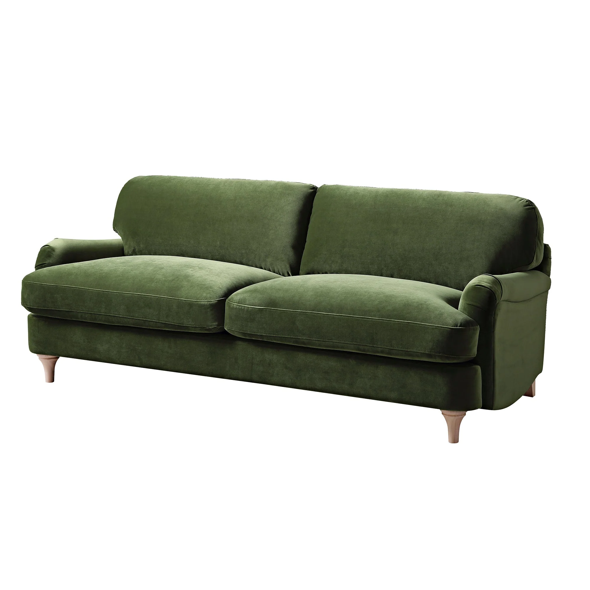 Fern Green Velvet Sofa, 3-Seater