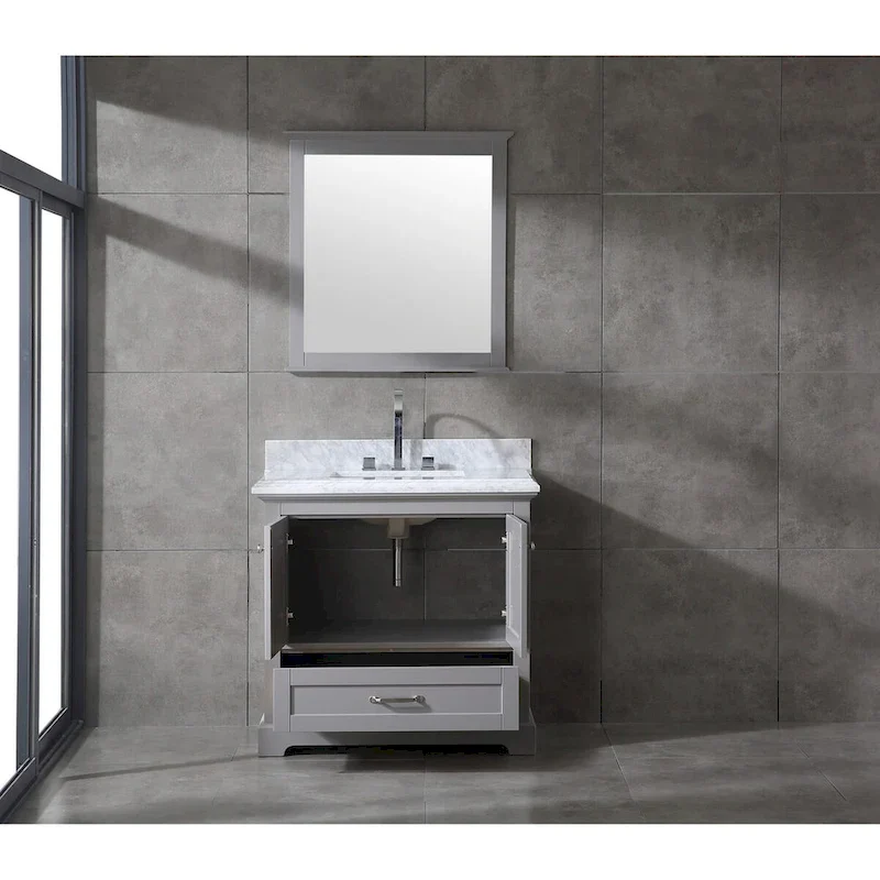 Mareo 36  Solid Wood Bathroom Vanity Set