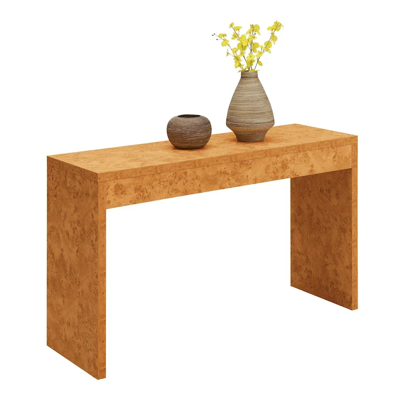 Espresso/White/Black Modern Melamine Console Table & Desk, 1-Person
