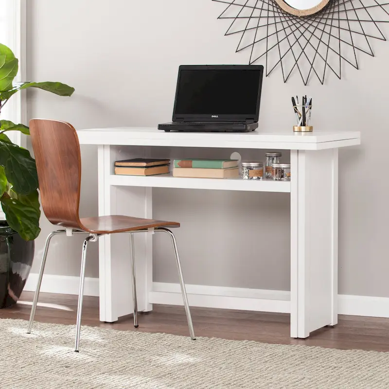 White Convertible Console/Dining Table