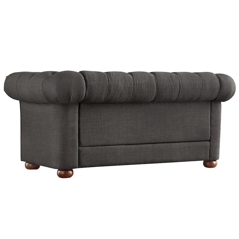 Knightsbridge Tufted Scroll Arm Chesterfield Loveseat by iNSPIRE Q Artisan
