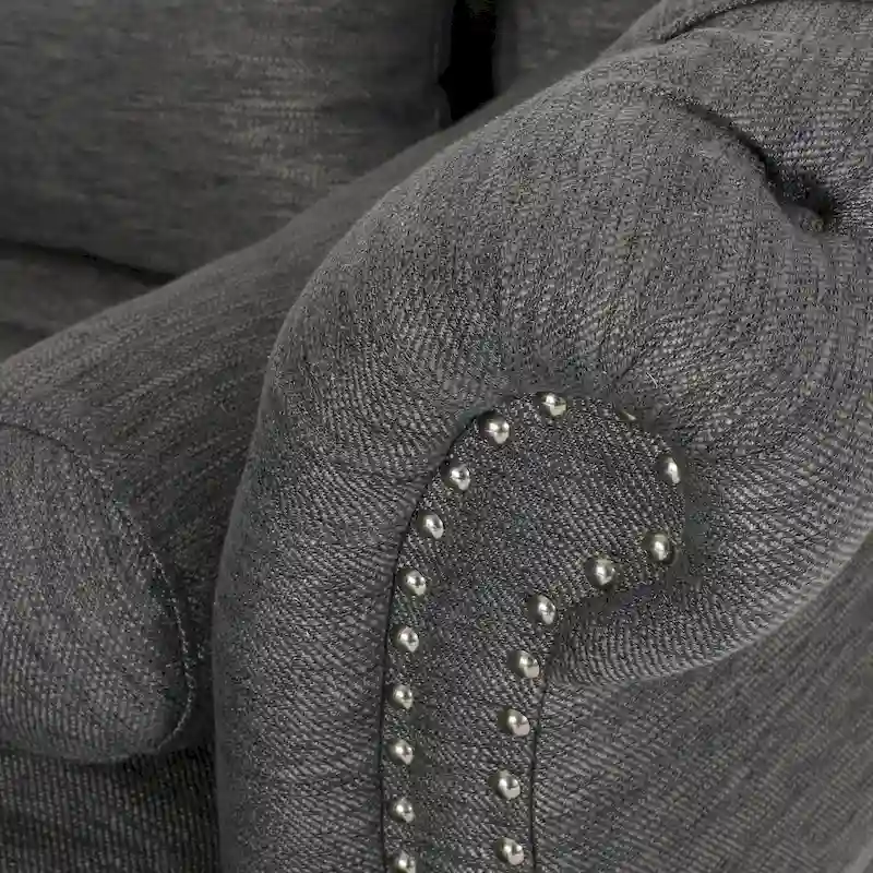 Wellston Tufted Double Chaise Lounge by Christopher Knight Home - 62.50 L x 58.50 W x 34.00 H