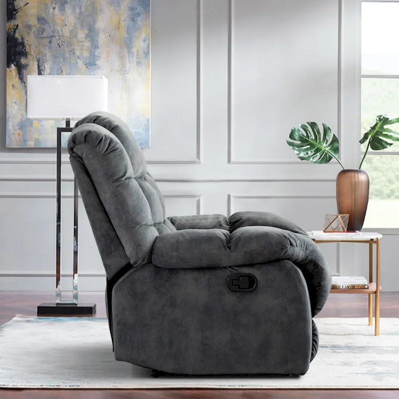 Manual Reclining Fabric Recliner and Single Sofa