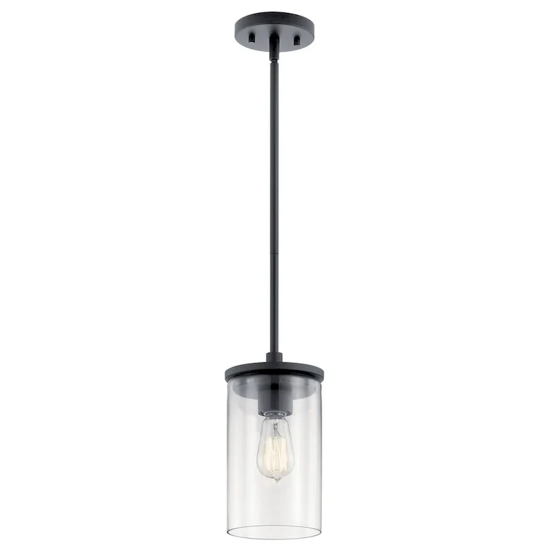 Kichler Lighting Crosby Black 1-Light Mini Pendant