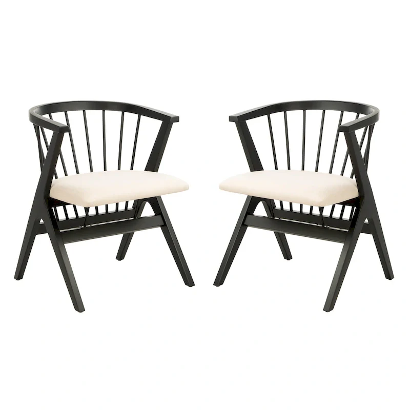 SAFAVIEH Carlota Spindle Dining Chair (Set of 2) - 23 W x 23 D x 30 H - 22Wx22Dx30H