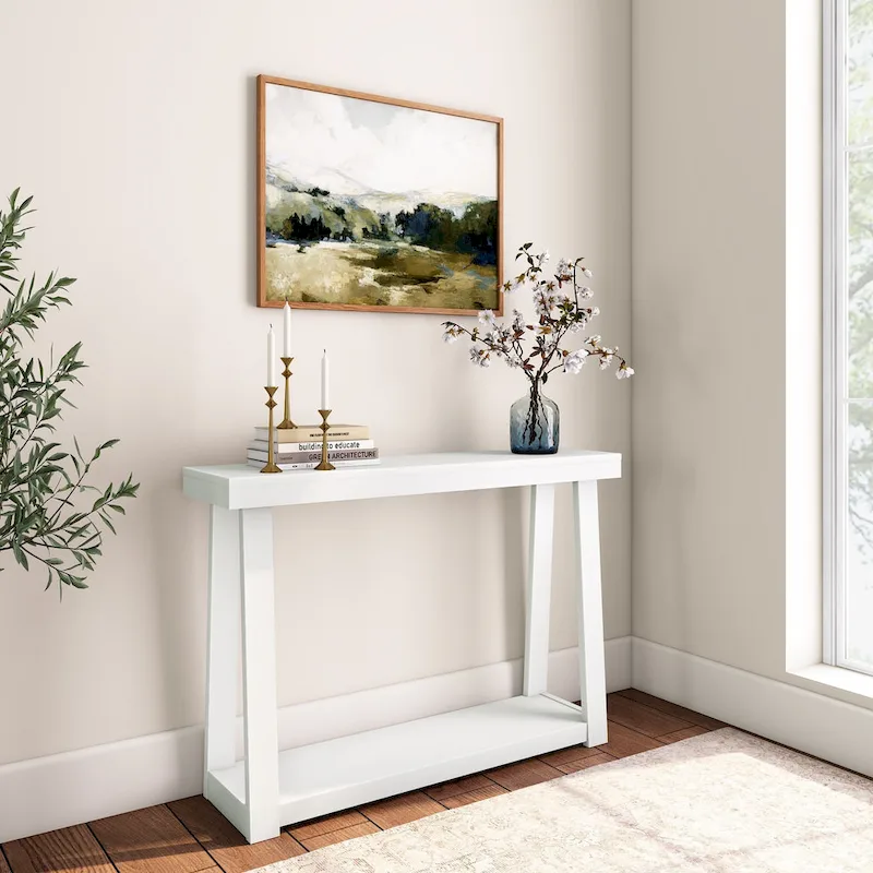 Classic console table with shelves - 46