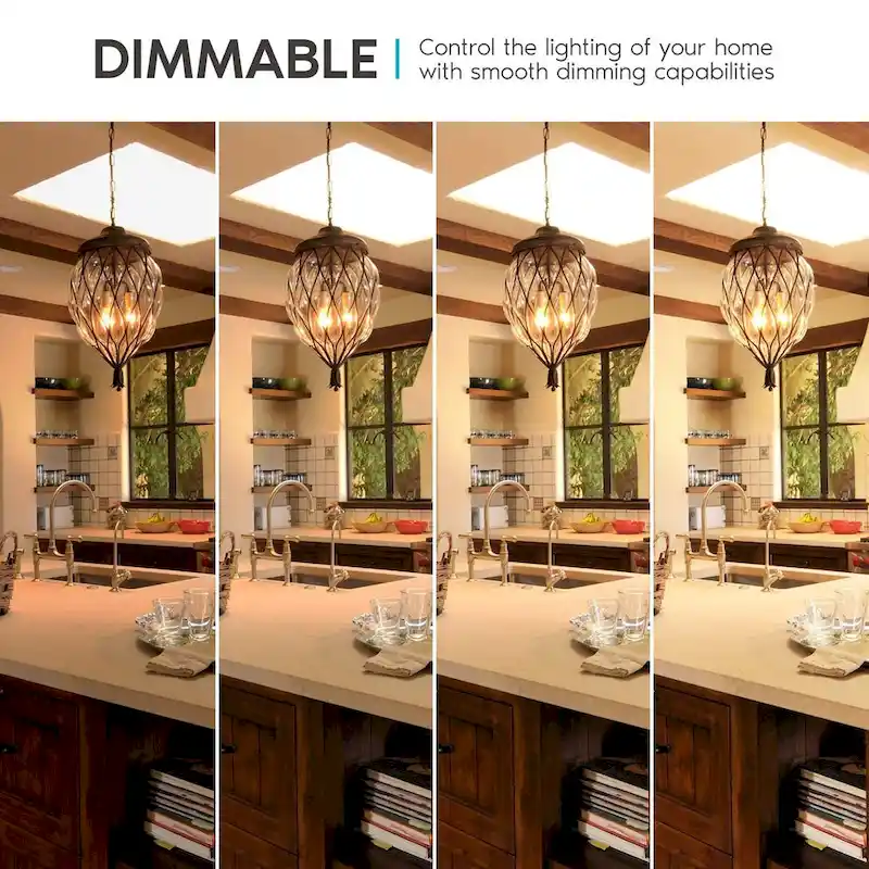 Luxrite 4W Frosted Candelabra LED Bulbs Dimmable, 2700K Warm White, 360 Lumens, 40W Equivalent, E12 Base (12 Pack)