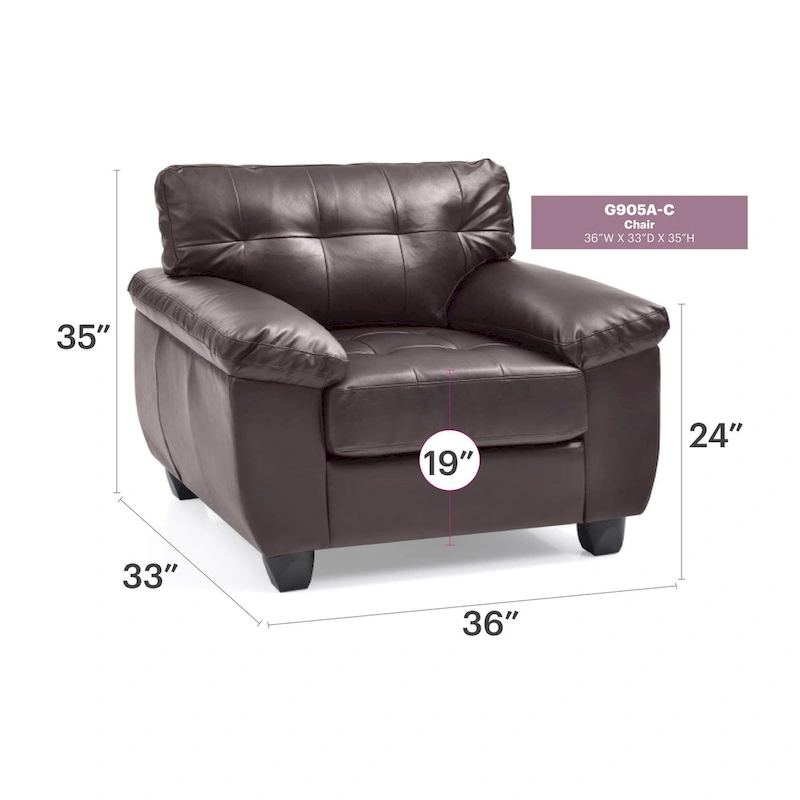 Gallant Upholstered Accent Chair - 36L x 33W x 35H