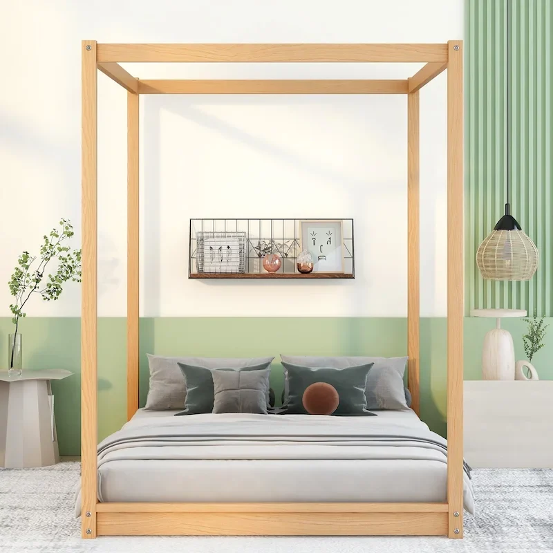 Canopy Platform Bed with Support Legs