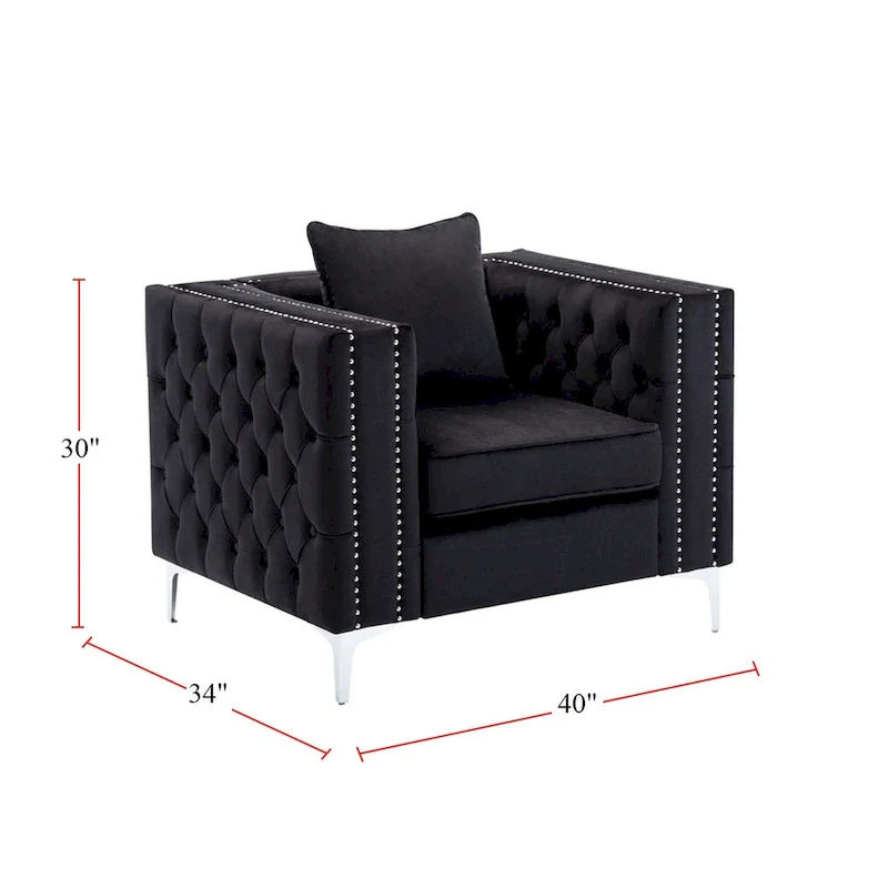 Velvet Fabric Sofa Loveseat Living Room Set