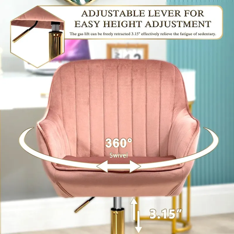 Howtai Swivel Home Office Chair with Rollers