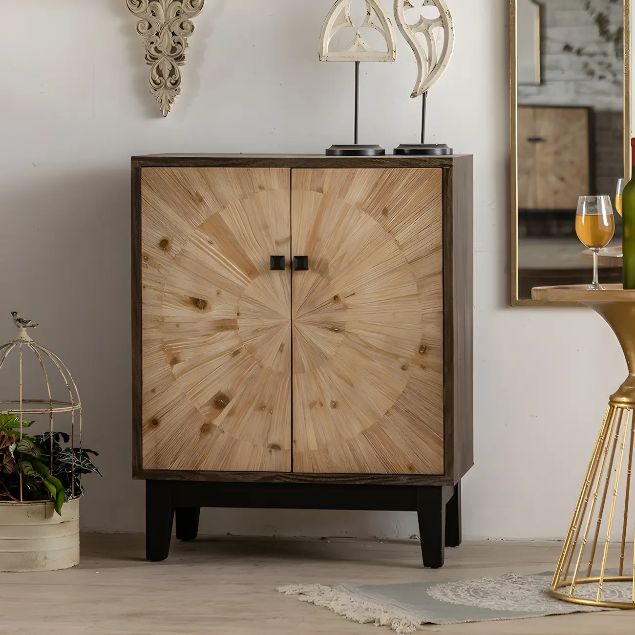 Charming Wooden Bachelor Chest in Natural Finish