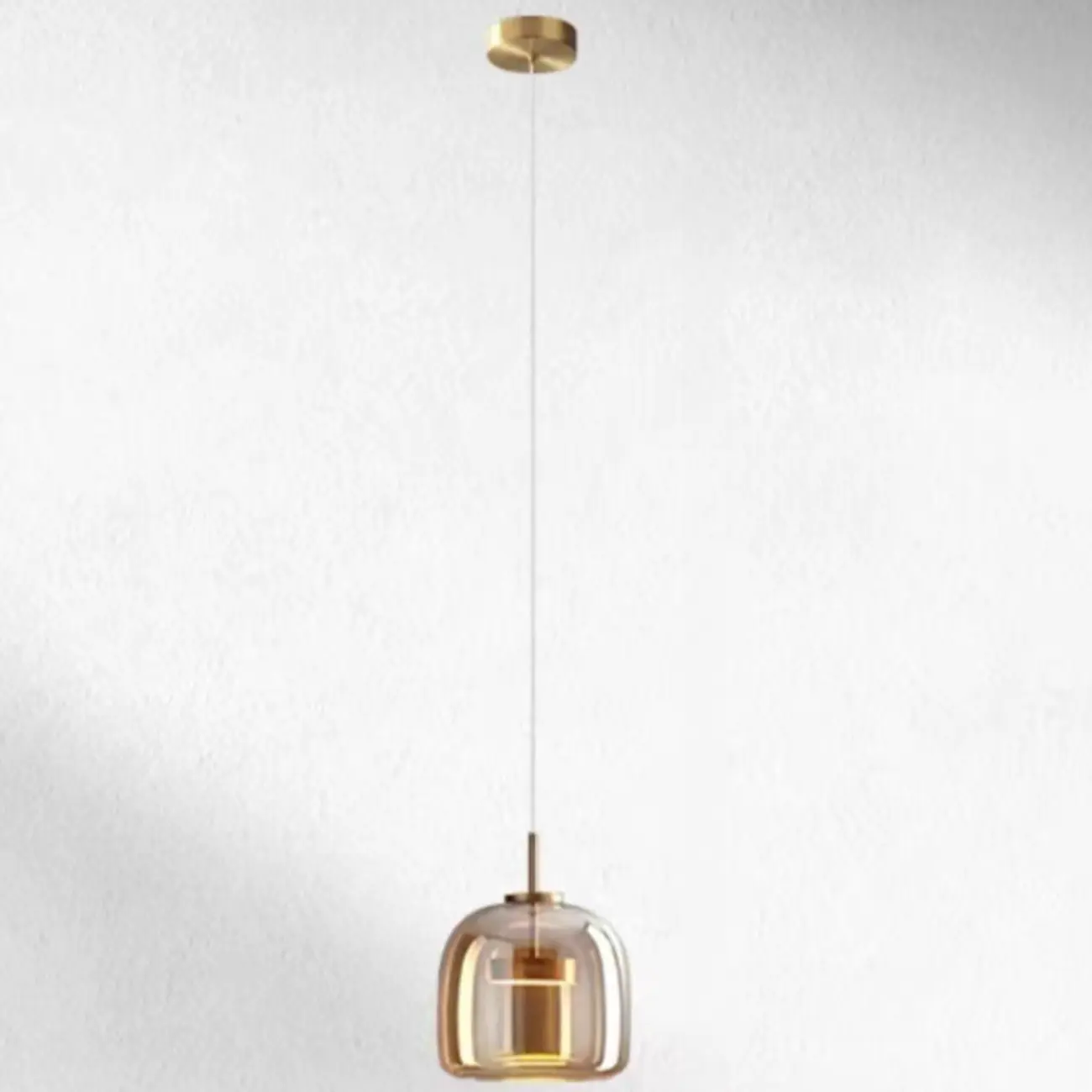 Dimmable Geometric Metal Glass LED Pendant Light