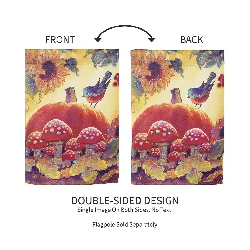 Evergreen Flag Autumn Light Fall Garden Flag, Welcome Garden Flags 12x18 Double Sided, Outside