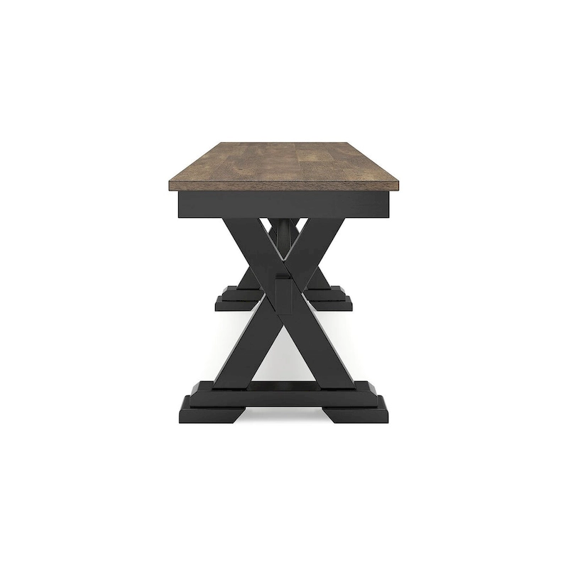 Signature Design by Ashley Wildenauer Brown/Black 50 Dining Bench - 48 W x 16 D x 19.25 H