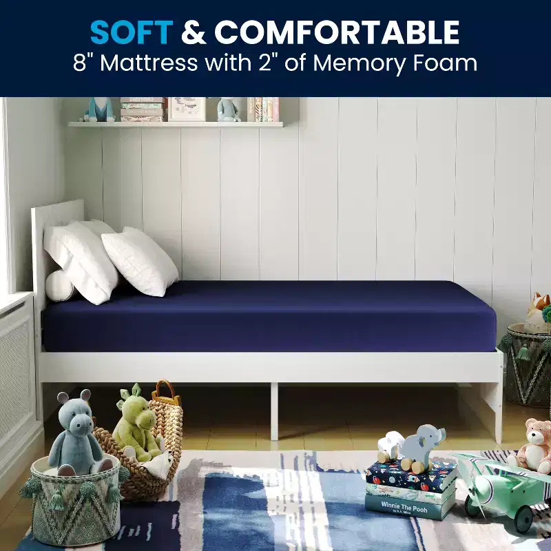 Flash Furniture Irvine Liquid-Resistant Memory Foam Mattress with Removable Cover with Zipper