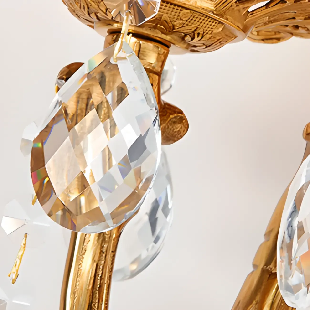 Luxury Crystal Glass Gold Wall Sconce