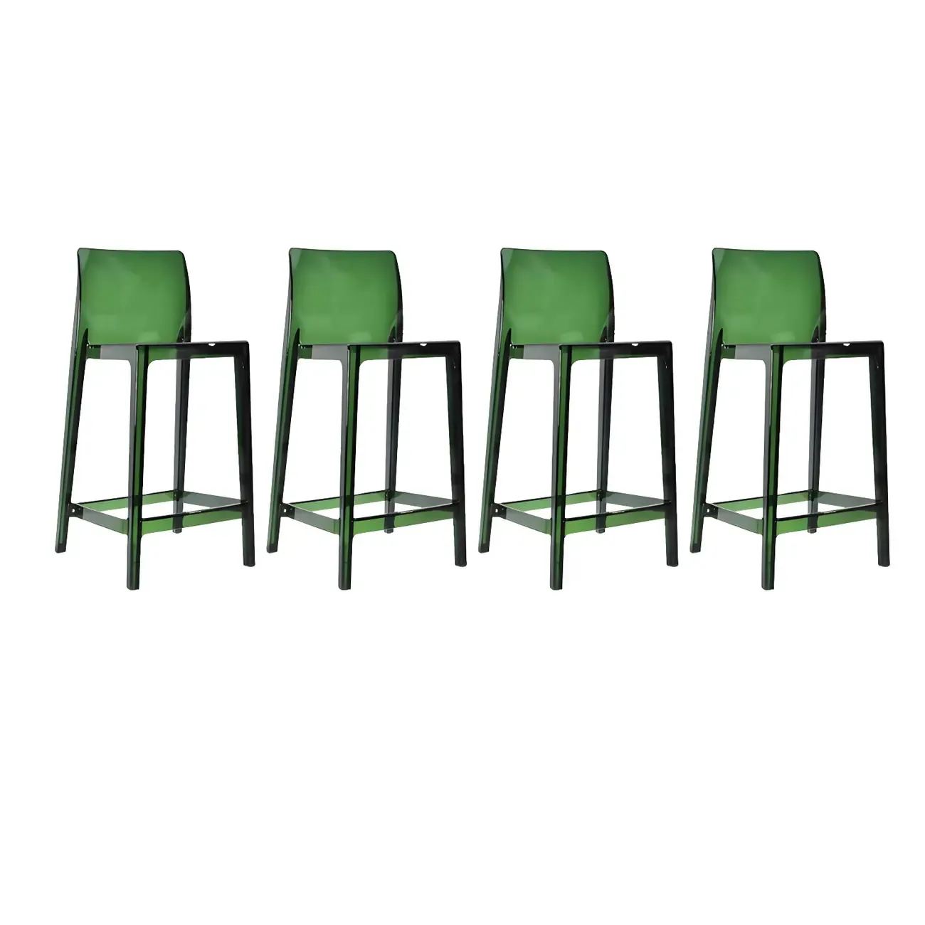 Modern Acrylic Transparent Stylish Rectangle Bar Stool