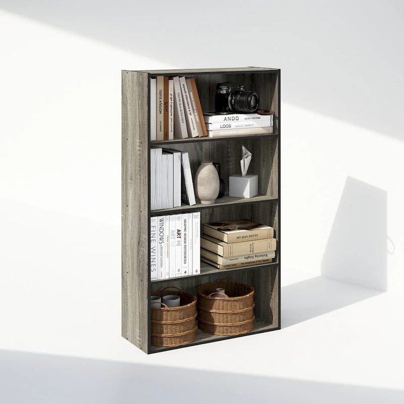 Furinno Simple Open Shelf, Bookcases, 4-Tier
