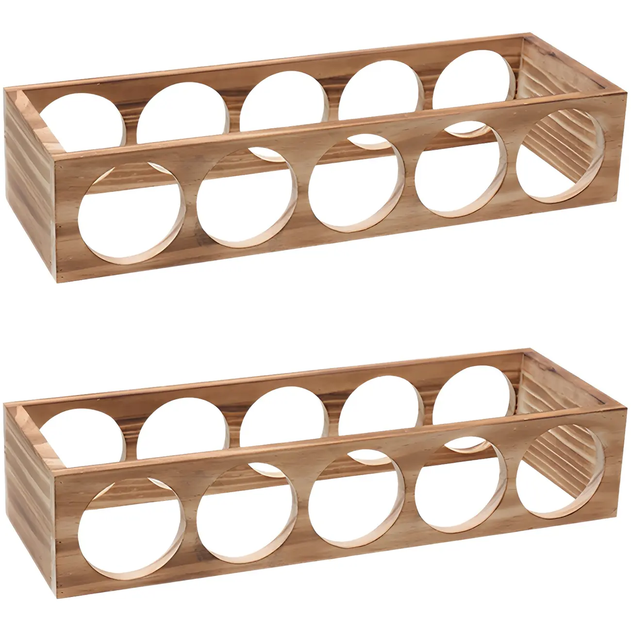 Natural Wooden Stackable Wine Rack Tabletop Wine Holder