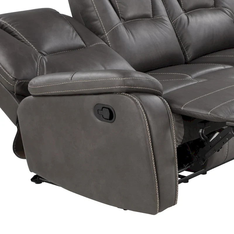 Steve Silver Kameryn Faux Leather Manual Reclining Loveseat