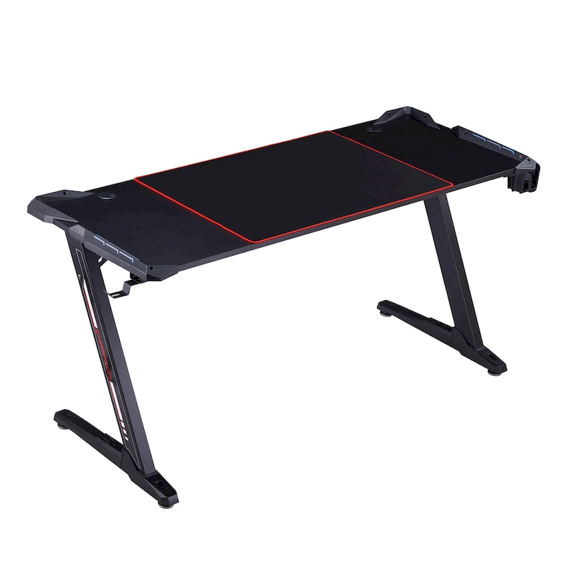 Hendrix Modern Black 67-inch Steel Computer Desk with USB by Furniture of America