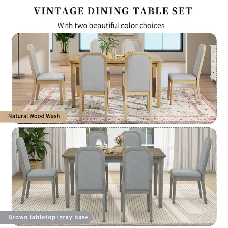 Bala Farmhouse 7-Piece Dining Sets by GDFStudio