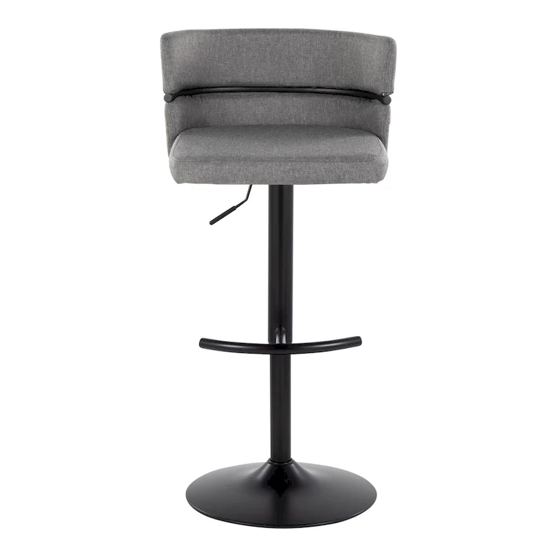 Adjustable Bar Stools with Rounded T Footrest Set of 2