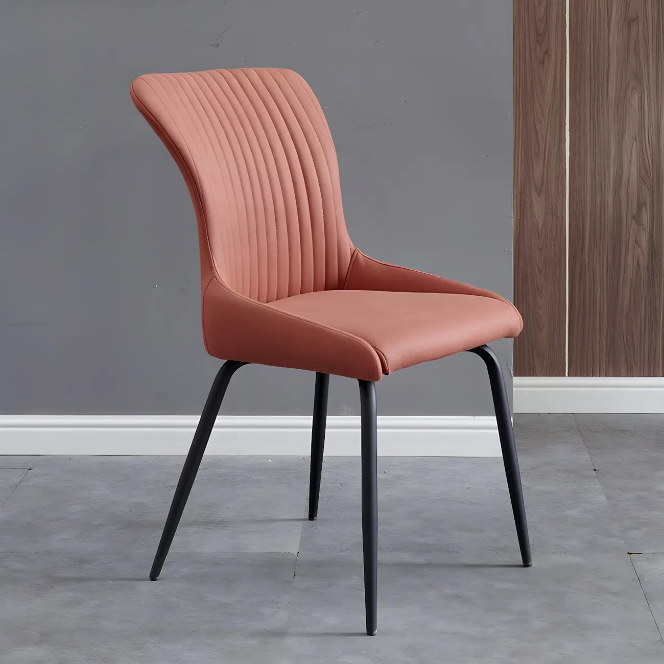 Industrial Dark Gray Armless Kitchen Dining Chairs