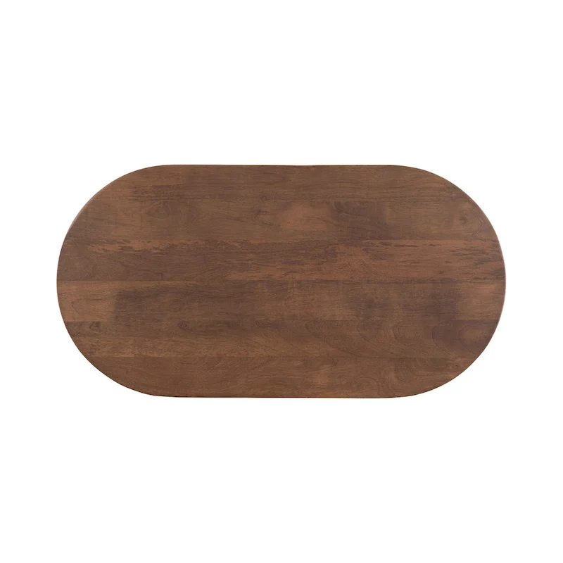 Kate and Laurel Conan Oval Wood Coffee Table