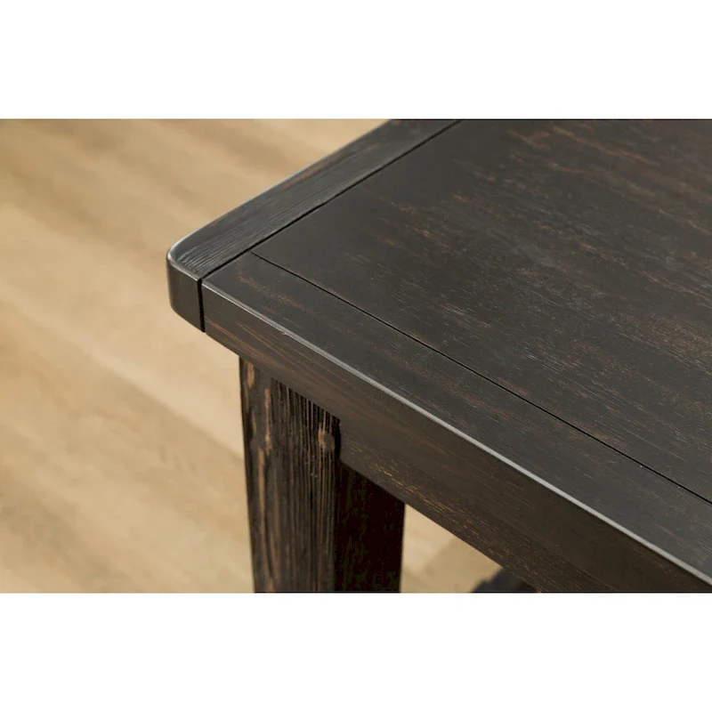 Lotusville 7-pc. Counter-height Black Wood Dining Set