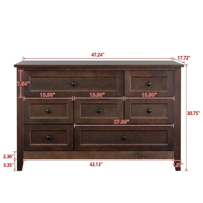Wooden Buffet Cabinet with Drawers – 47