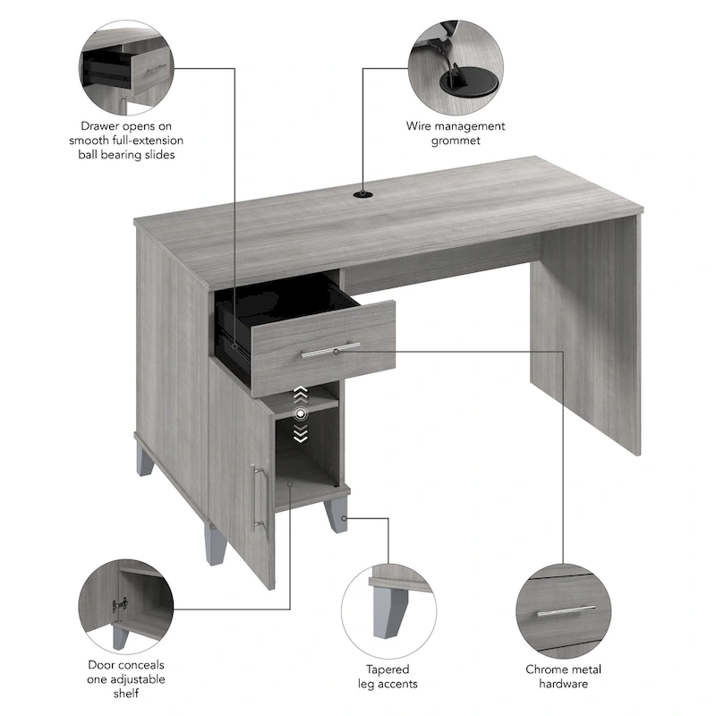 Somerset 54W Office Desk with Drawers by Bush Furniture