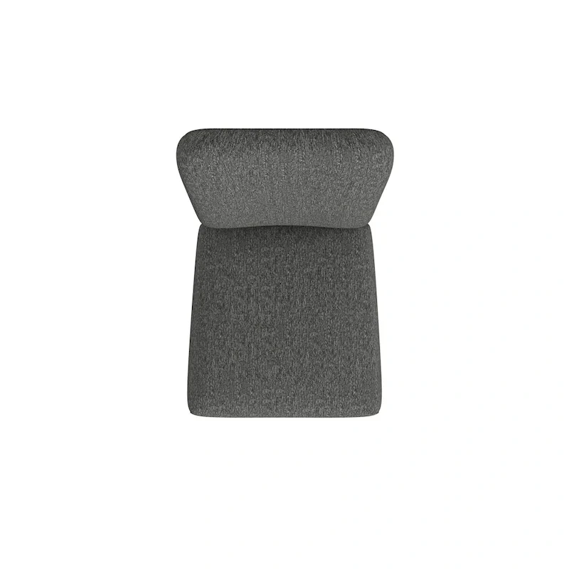 HomePop Rounded Back Upholstered Dining Chair-Black Woven (set of 2)