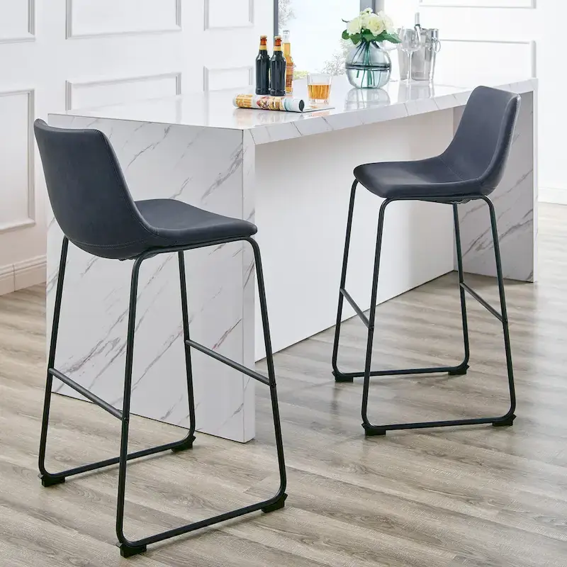 Middlebrook Prusiner 30-inch Faux Leather Bar Stool (Set of 2)