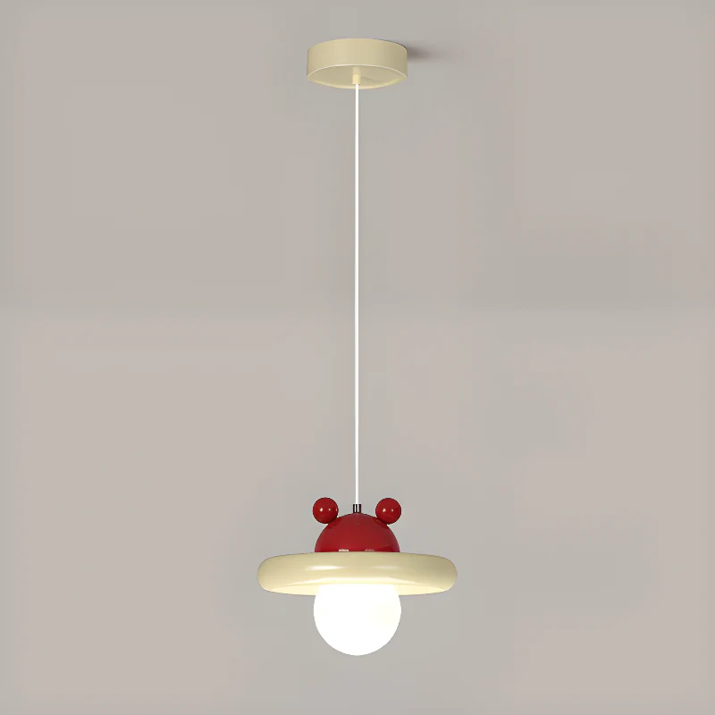 Modern Milk White Geometric Metal Pendant Light